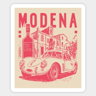 Modena Italy - Vintage Graphic Travel Poster Magnet